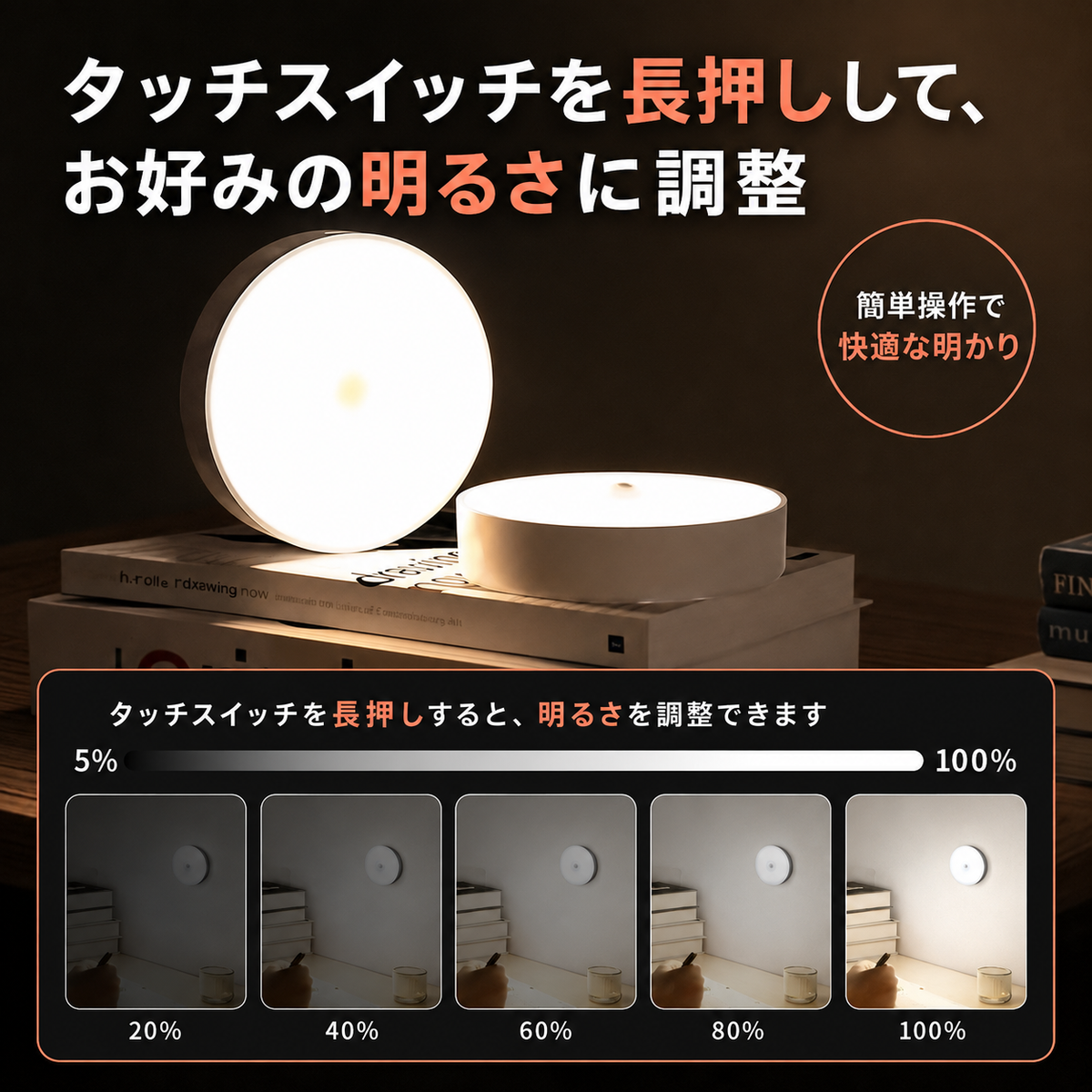 夜中の足元を照らす 人感センサーライト3個セット